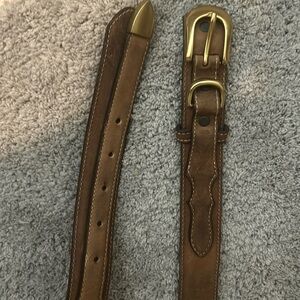 MUST SEE!!!   Vintage Orvis Men’s brown leather braided trout belt 36 EUC